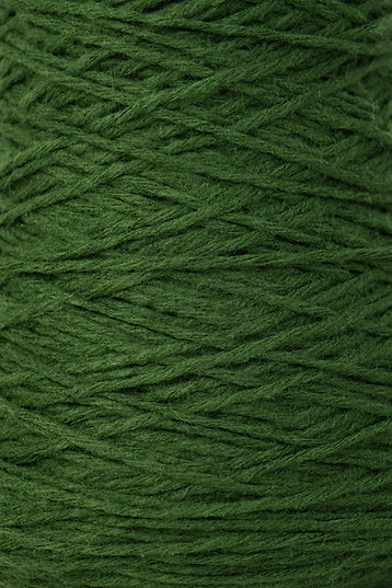 Close up of bottle green tufting yarn