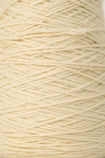 Close up of cream tufting yarn