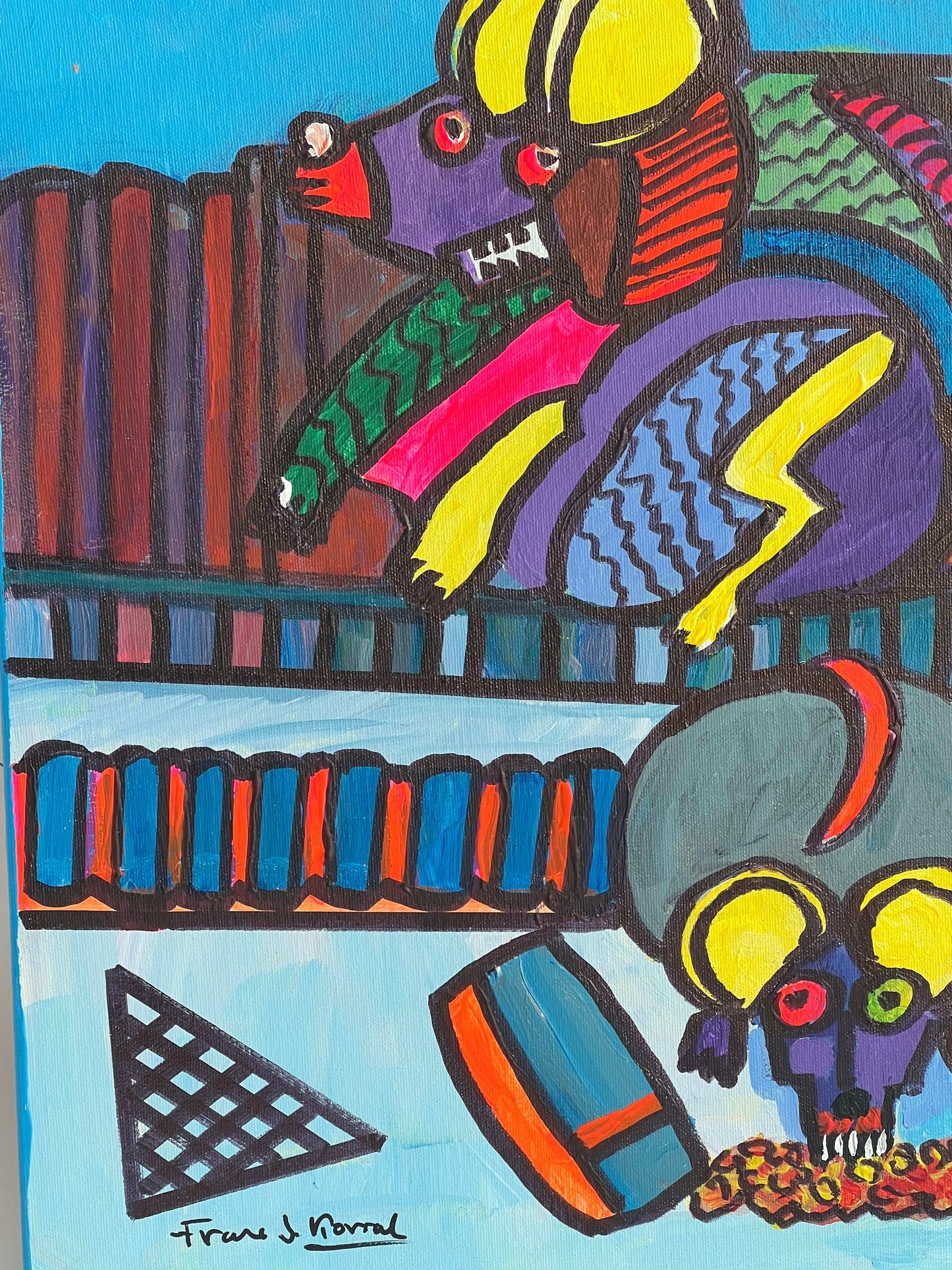 Dos Ratas - Acrylic by Javier Fran Korral