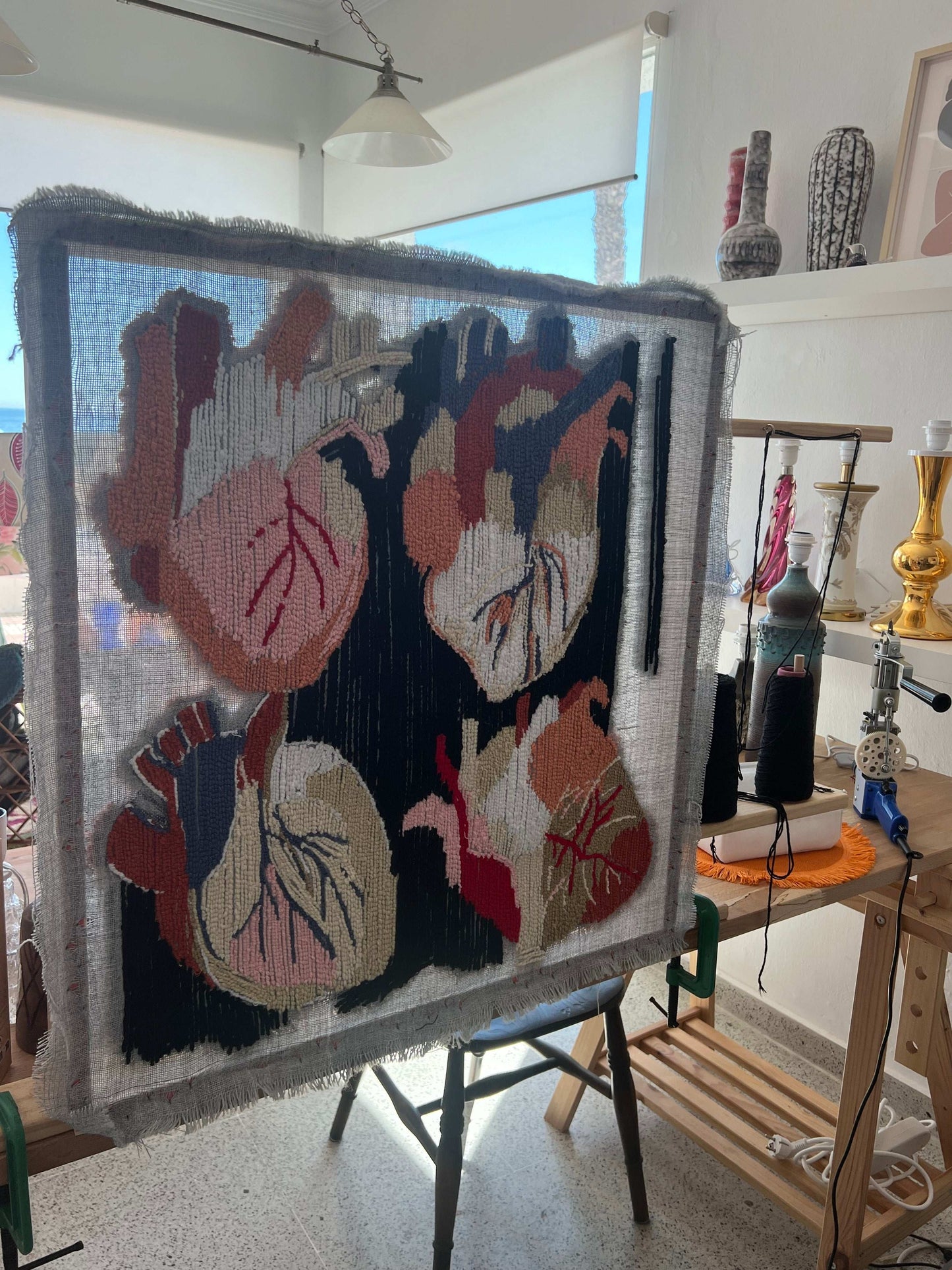 Tufting Frame including Table G Clamps