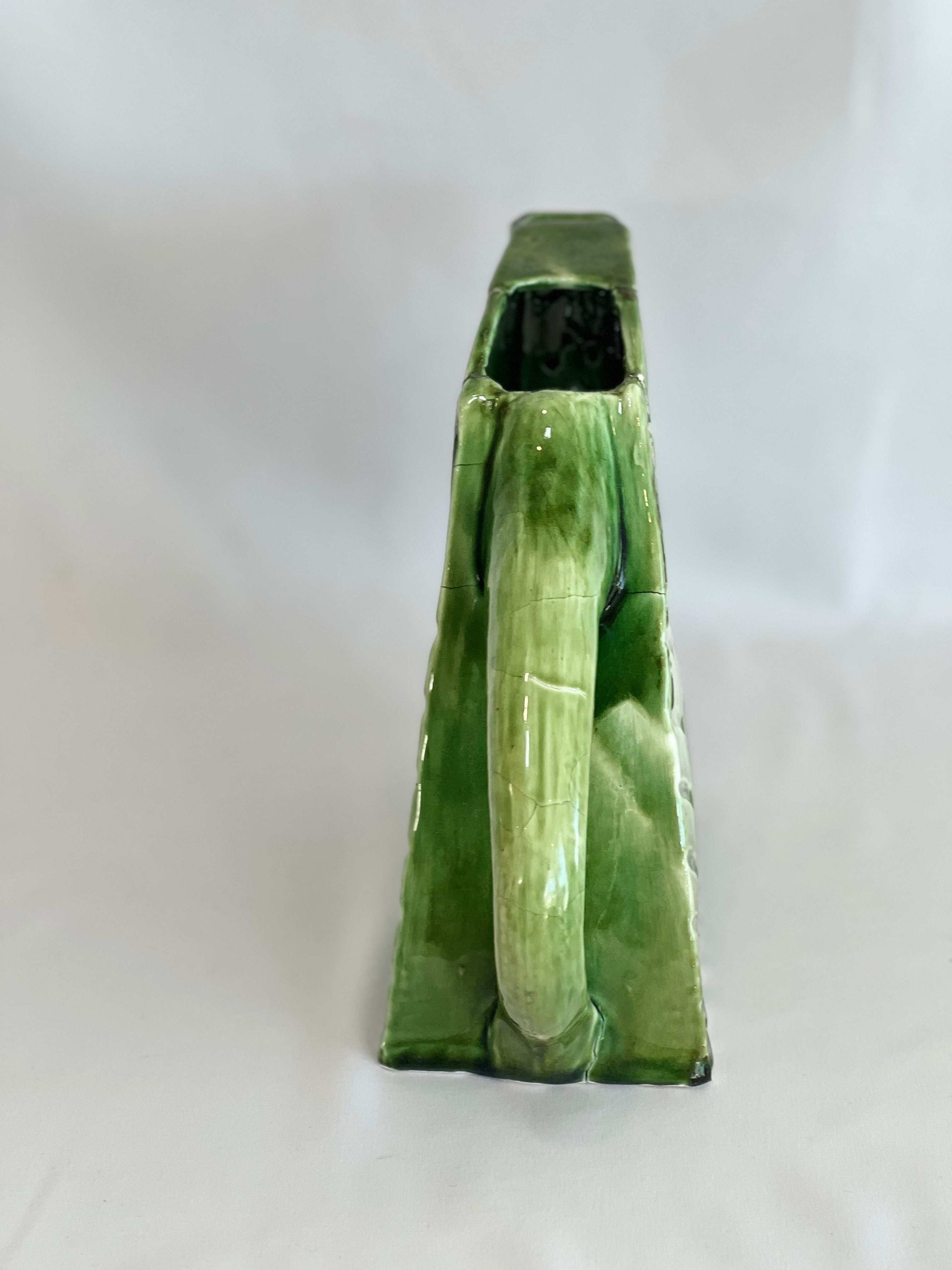 Mossy Green Decorative Ceramic Jug handle