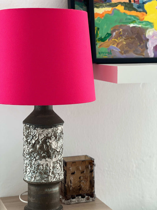 Handmade shocking pink lampshade can be custom made