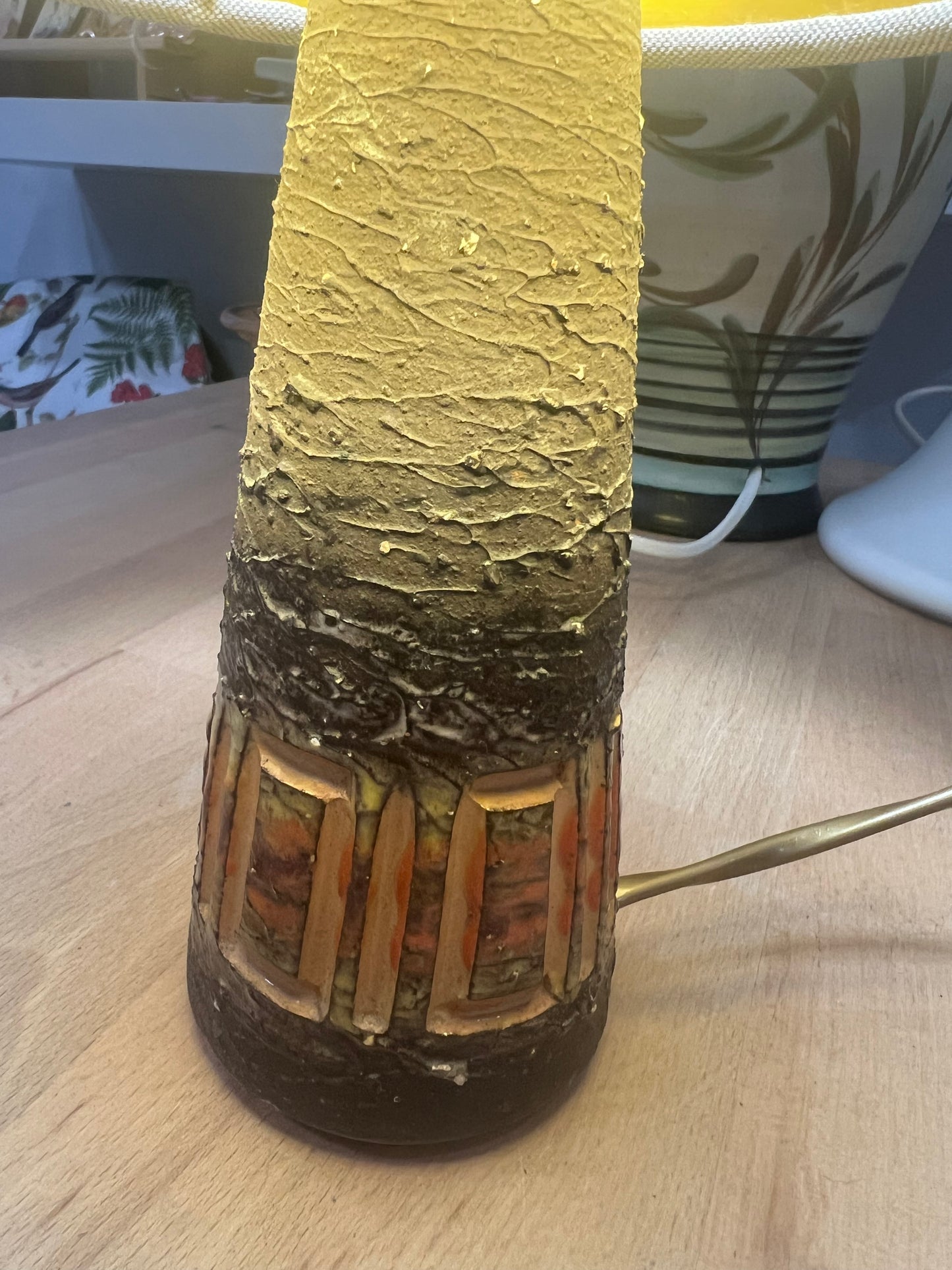 Tilgmans Keramik Table Lamp Base with Oats and Honey Shade