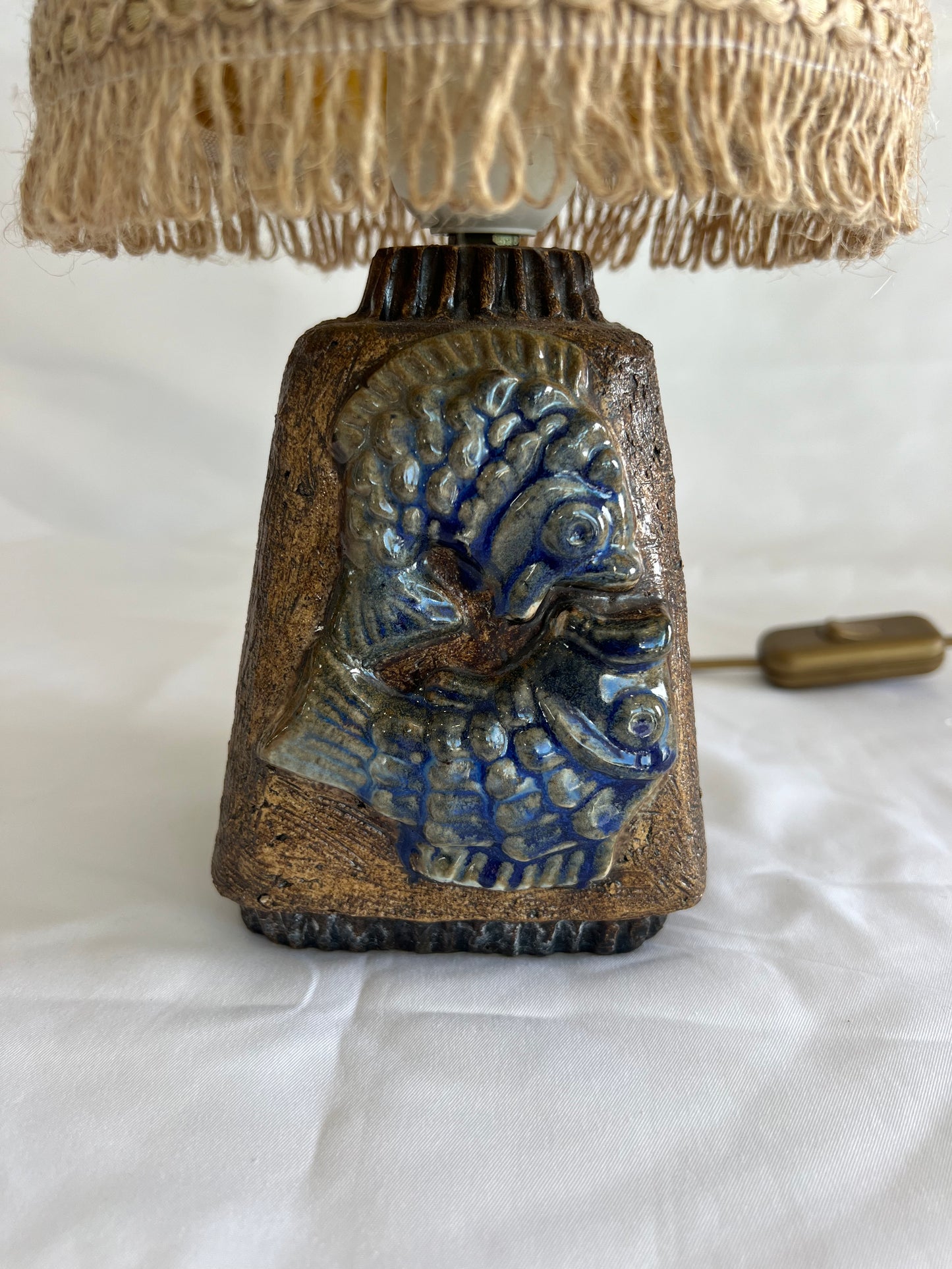 Lámpara de mesa de cerámica grande Ego Stengods