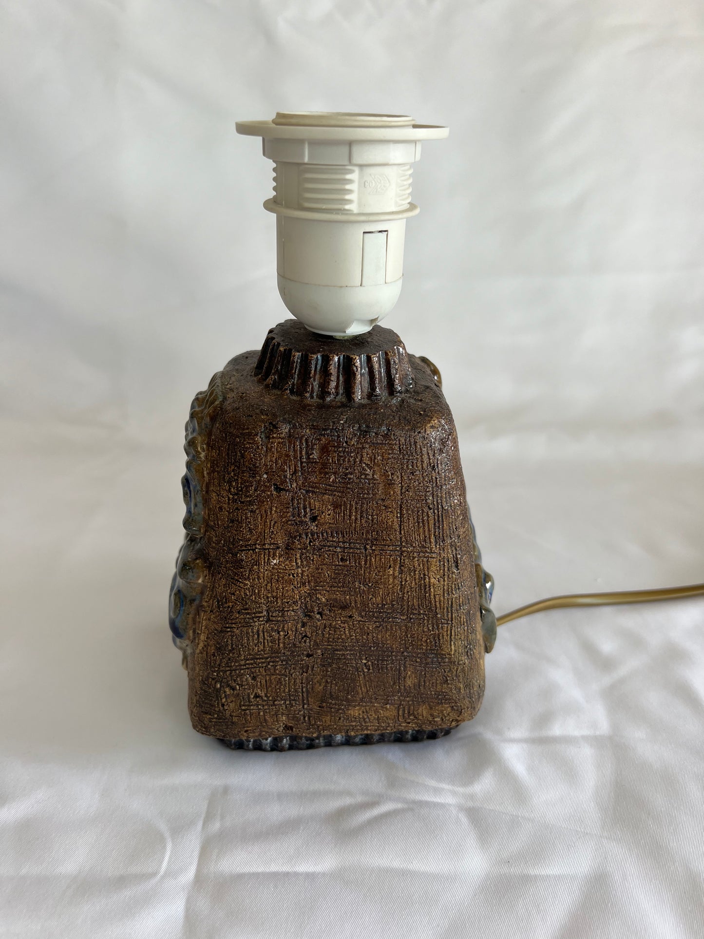 Stoneware lamp base side view