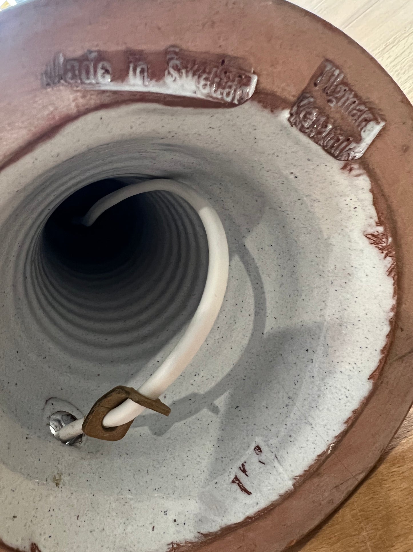 Lamp base Tilgmans Keramic makers stamp