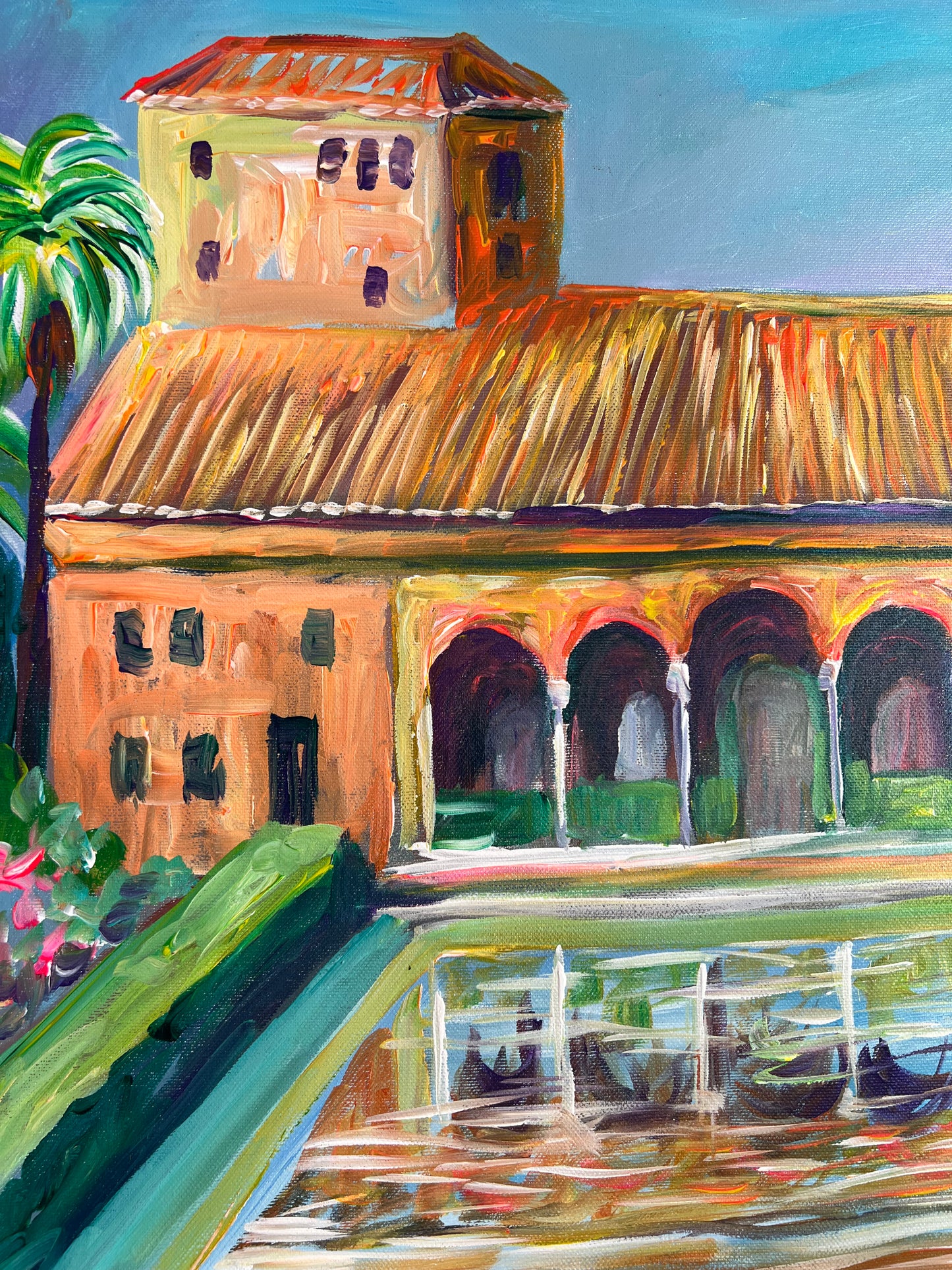 Close up of Alhambra painting