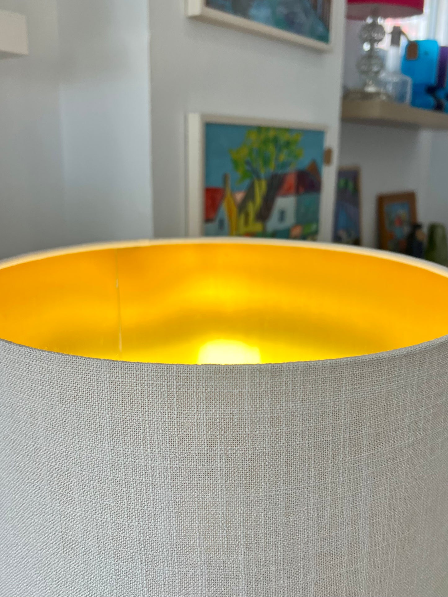 Custom Lampshade - Oats and Honey