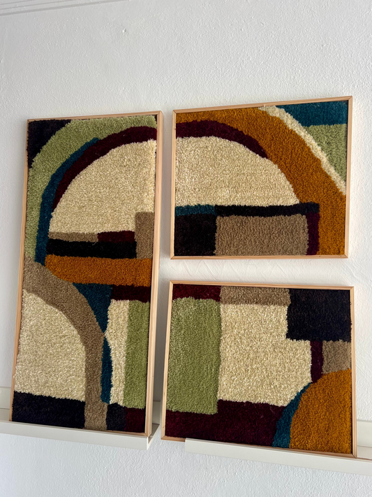 Organic Forms - Tufted Triptych