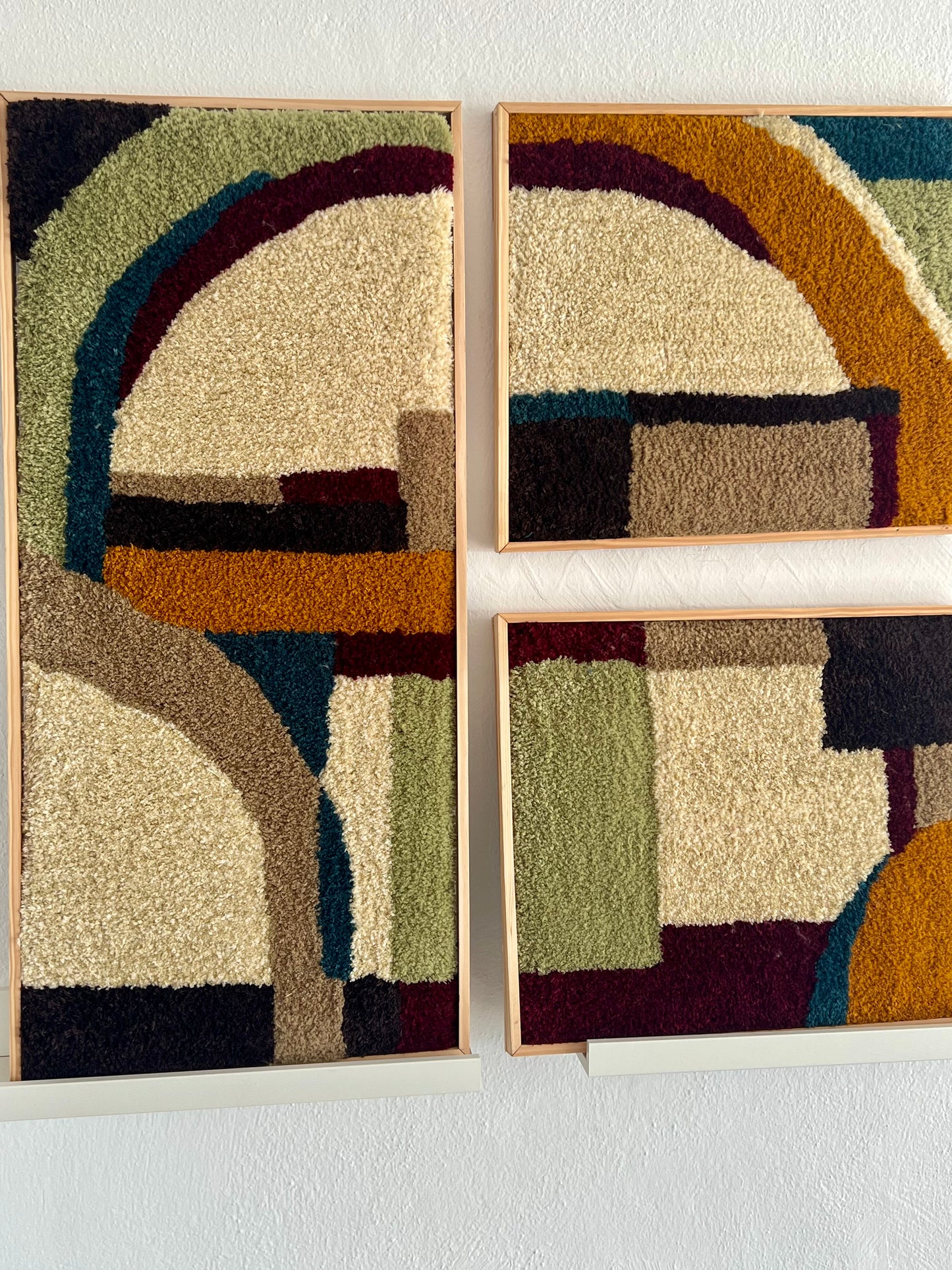 Organic Forms - Tufted Triptych