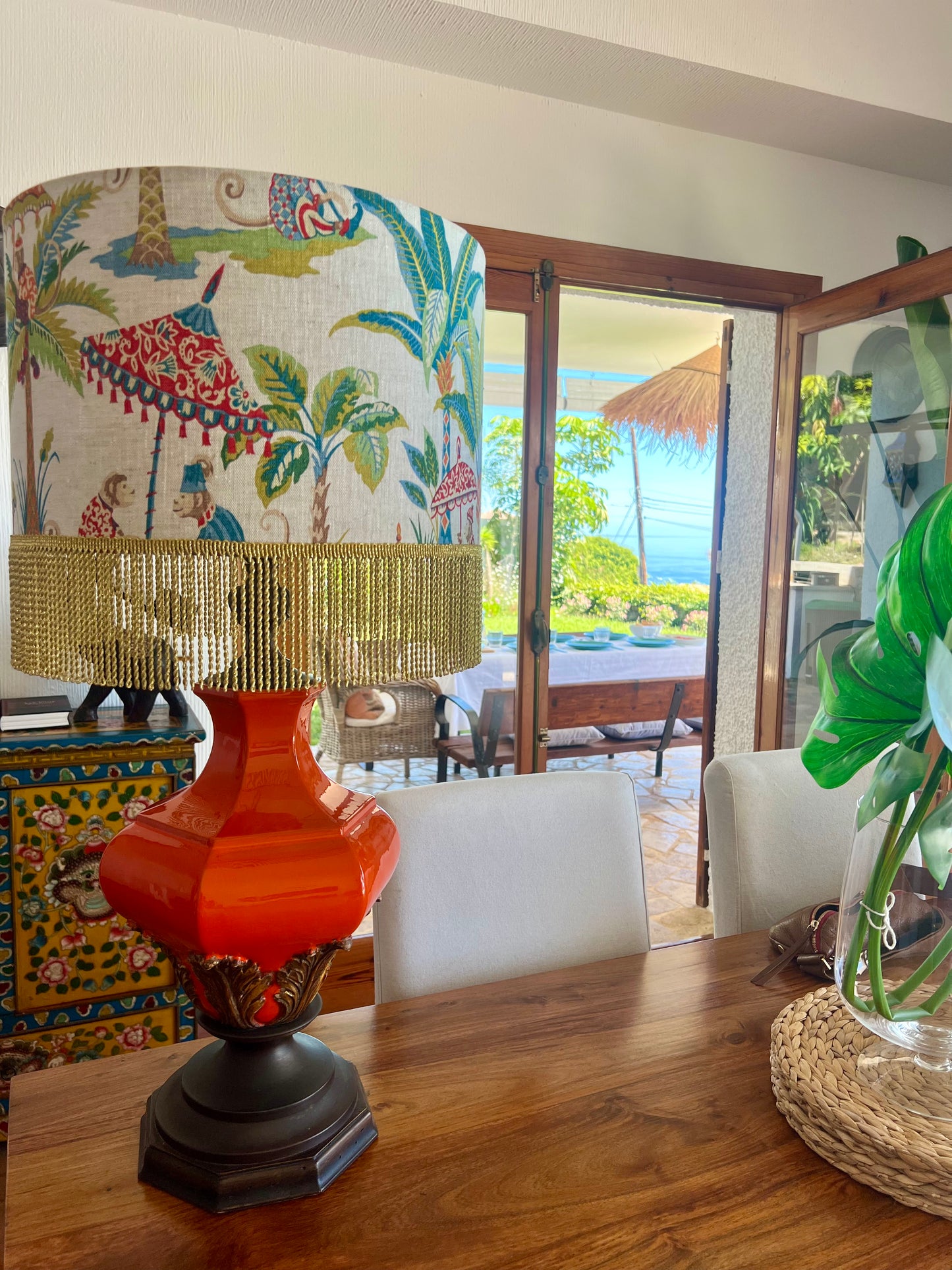 Custom Shade - Monkeys with Parasols