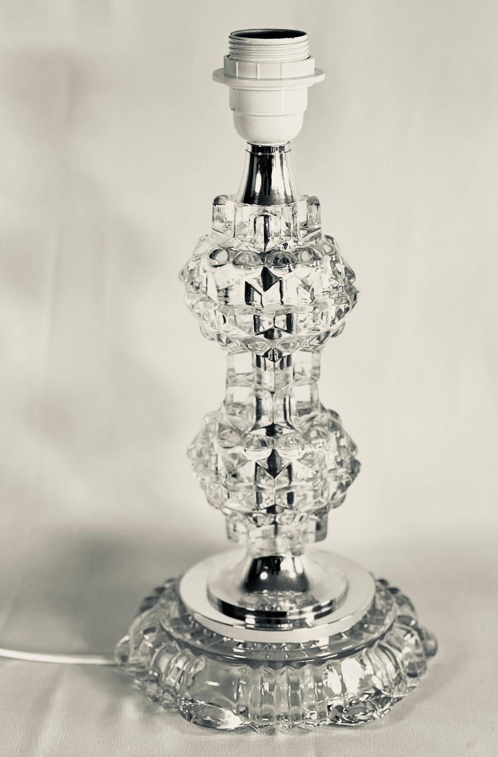 French Retro Tiered Glass Table Lamp