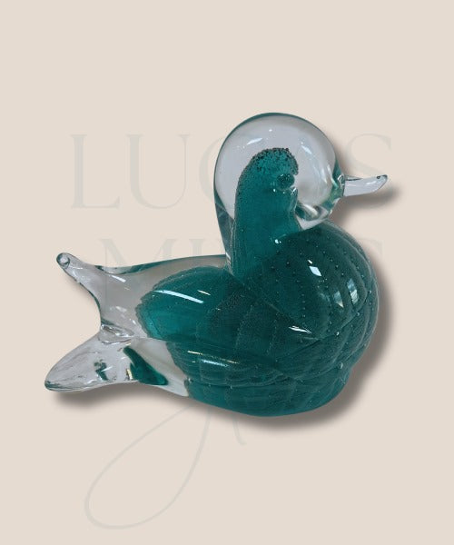 Rare Swedish Aqua Art-Glass Bird