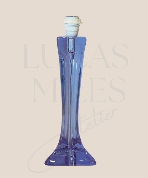 Art Deco Lavender Crystal Table Lamp