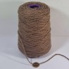 Brown yarn cone on a white background