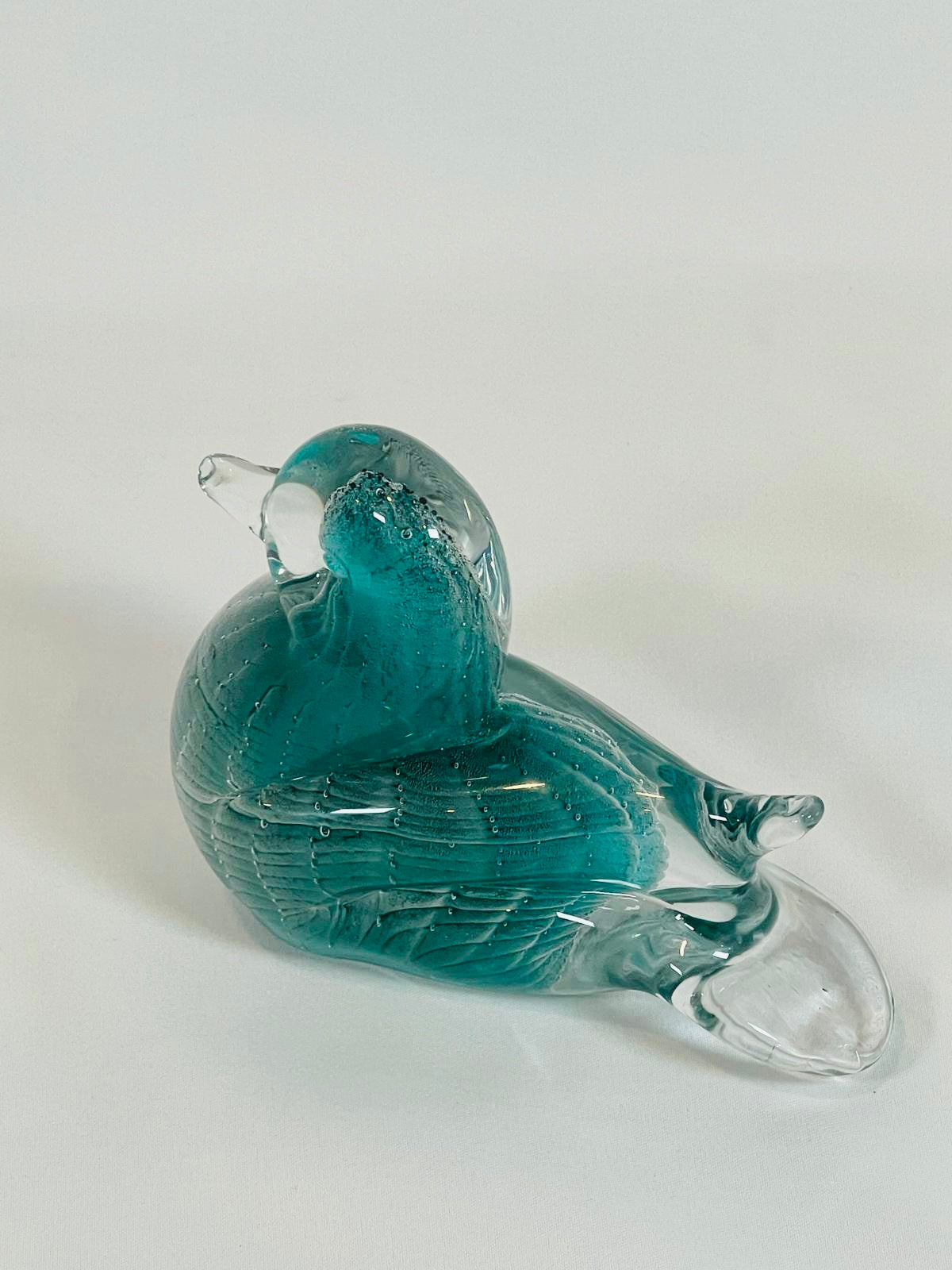 Raro pájaro sueco Aqua Art-Glass