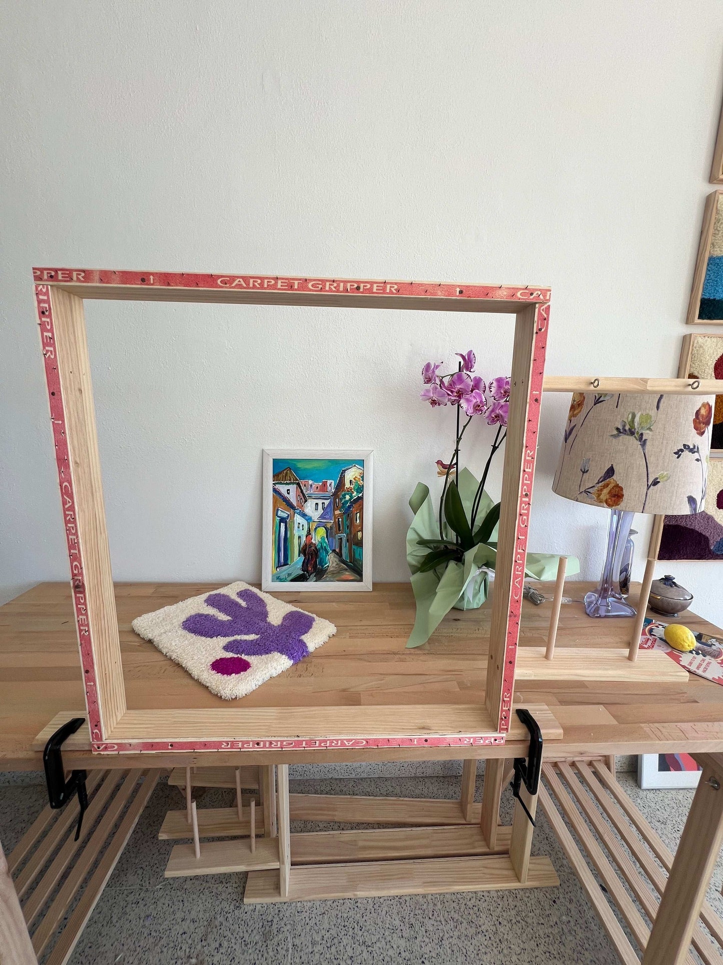 Tufting Frame including Table G Clamps
