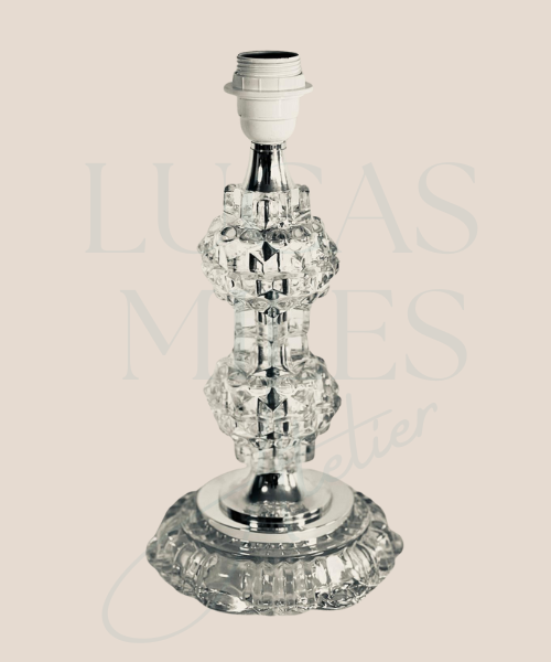 French Retro Tiered Glass Table Lamp