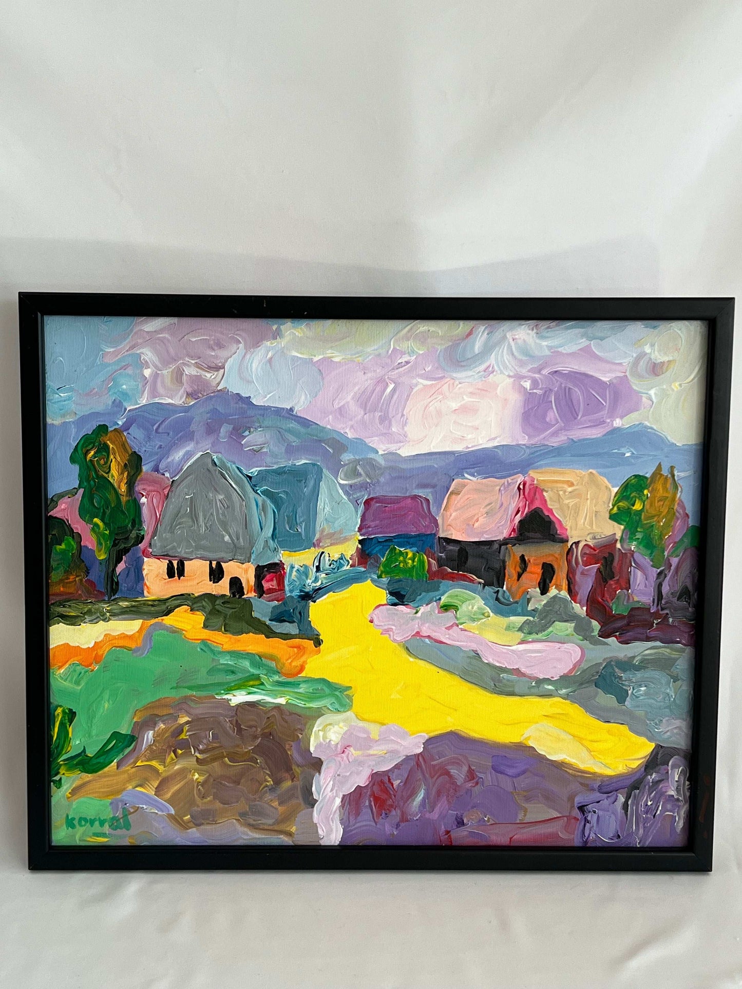 Camino en Amarillo - Acrylic by Javier Fran Korral