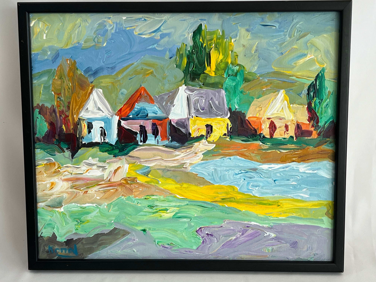 Casa en Lago - Acrylic by Javier Fran Korral