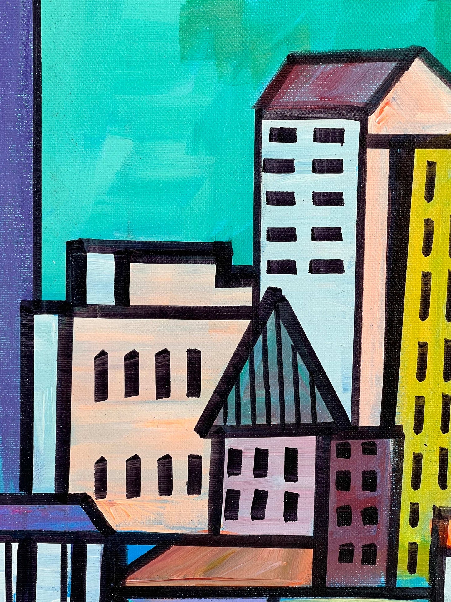 Skyline, NYC - Acrylic by Javier Fran Korral