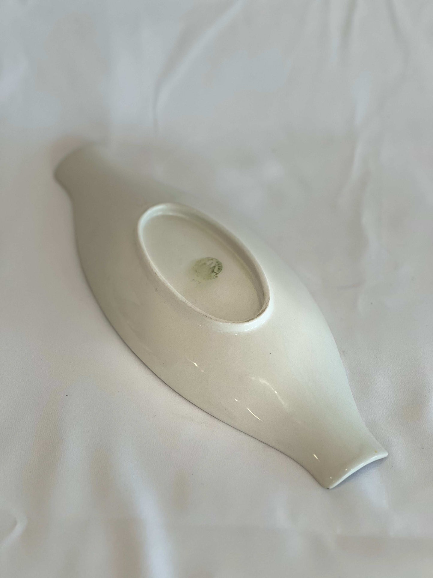 Makers mark on base of Upsala Ekeby Leaf Motif Dish