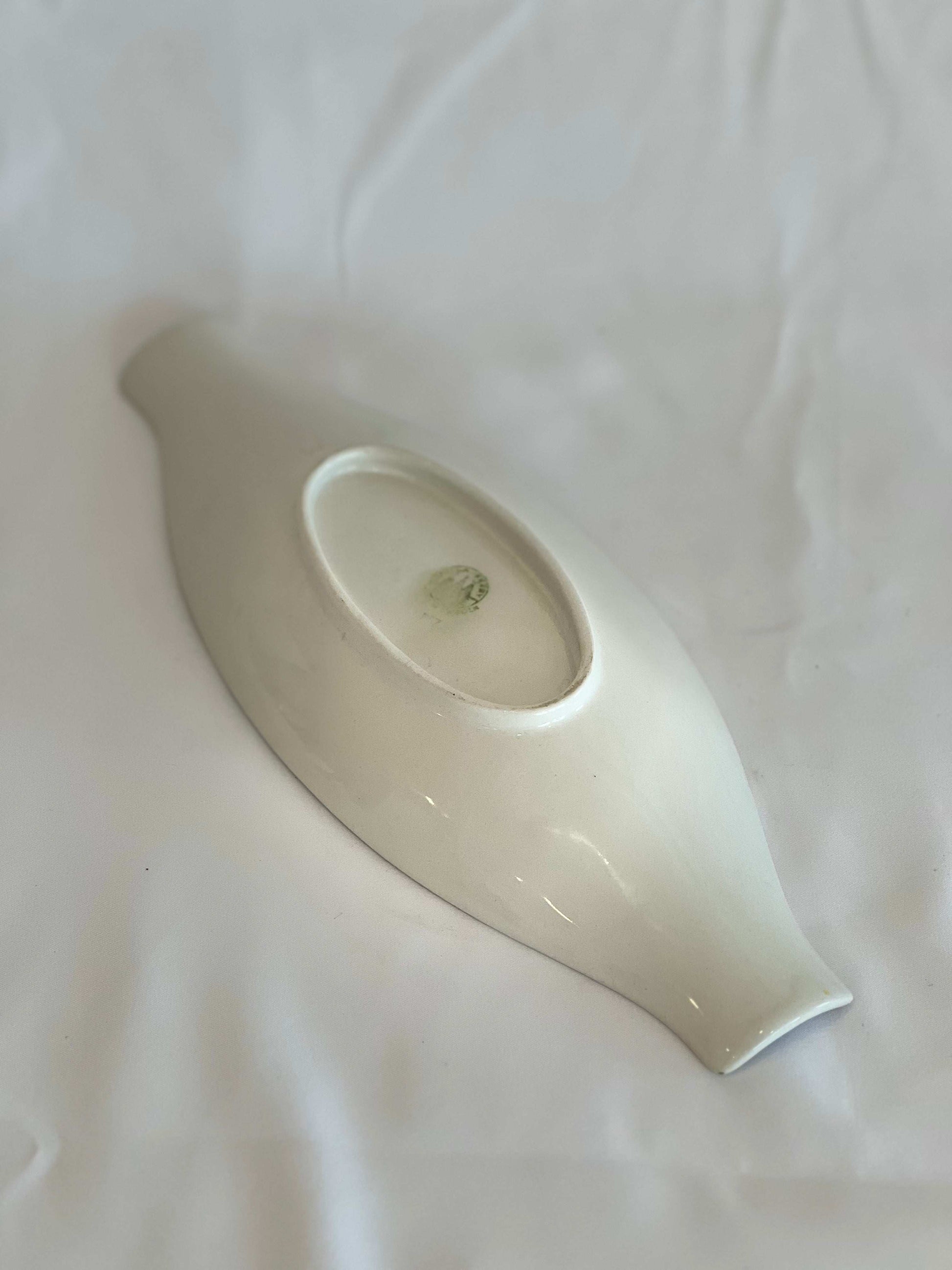 Makers mark on base of Upsala Ekeby Leaf Motif Dish
