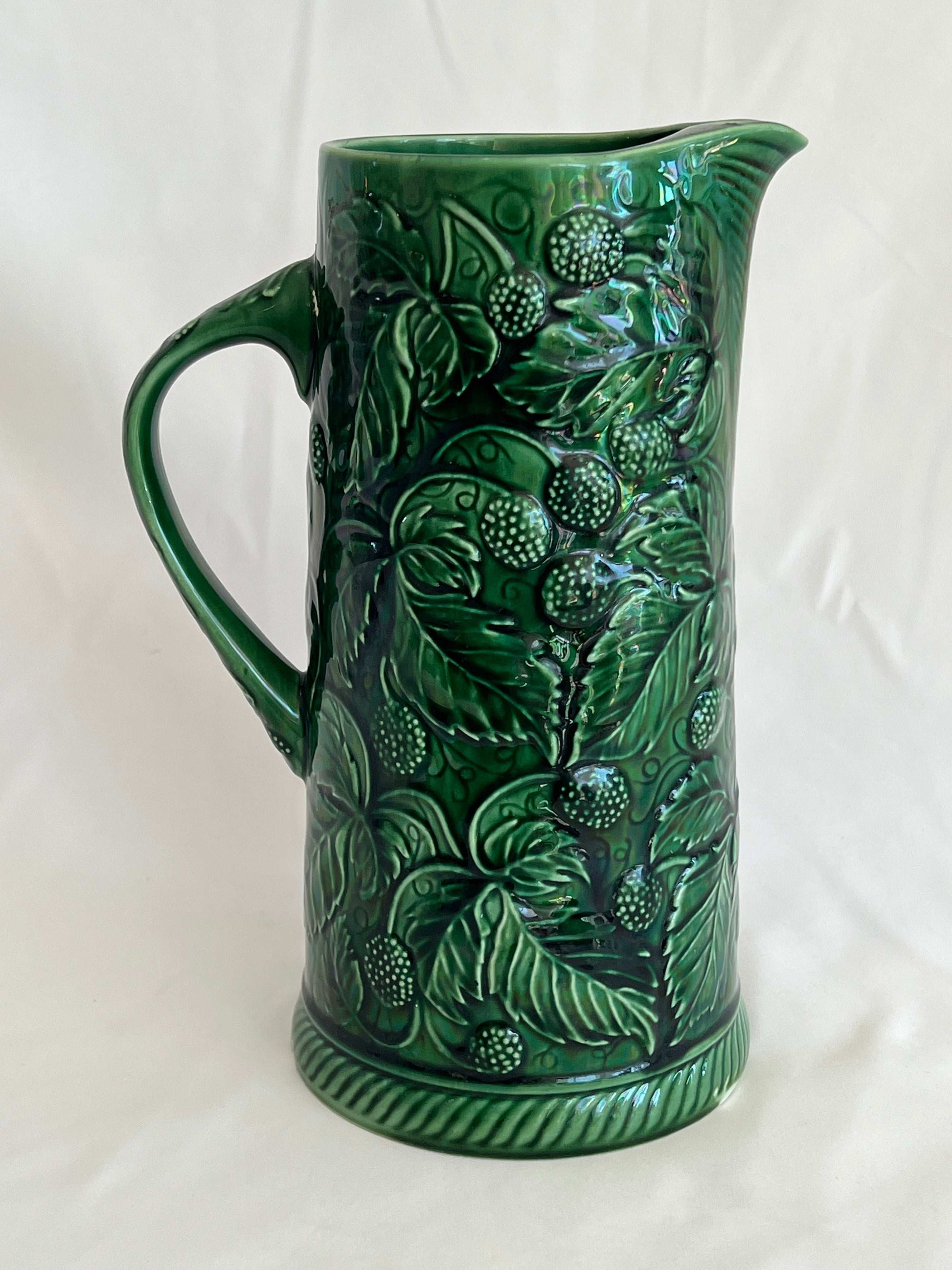 Green Spanish Pontesa Ceramic Jug