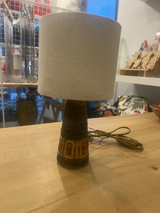 Tilgmans Keramik Table Lamp Base with Oats and Honey Shade