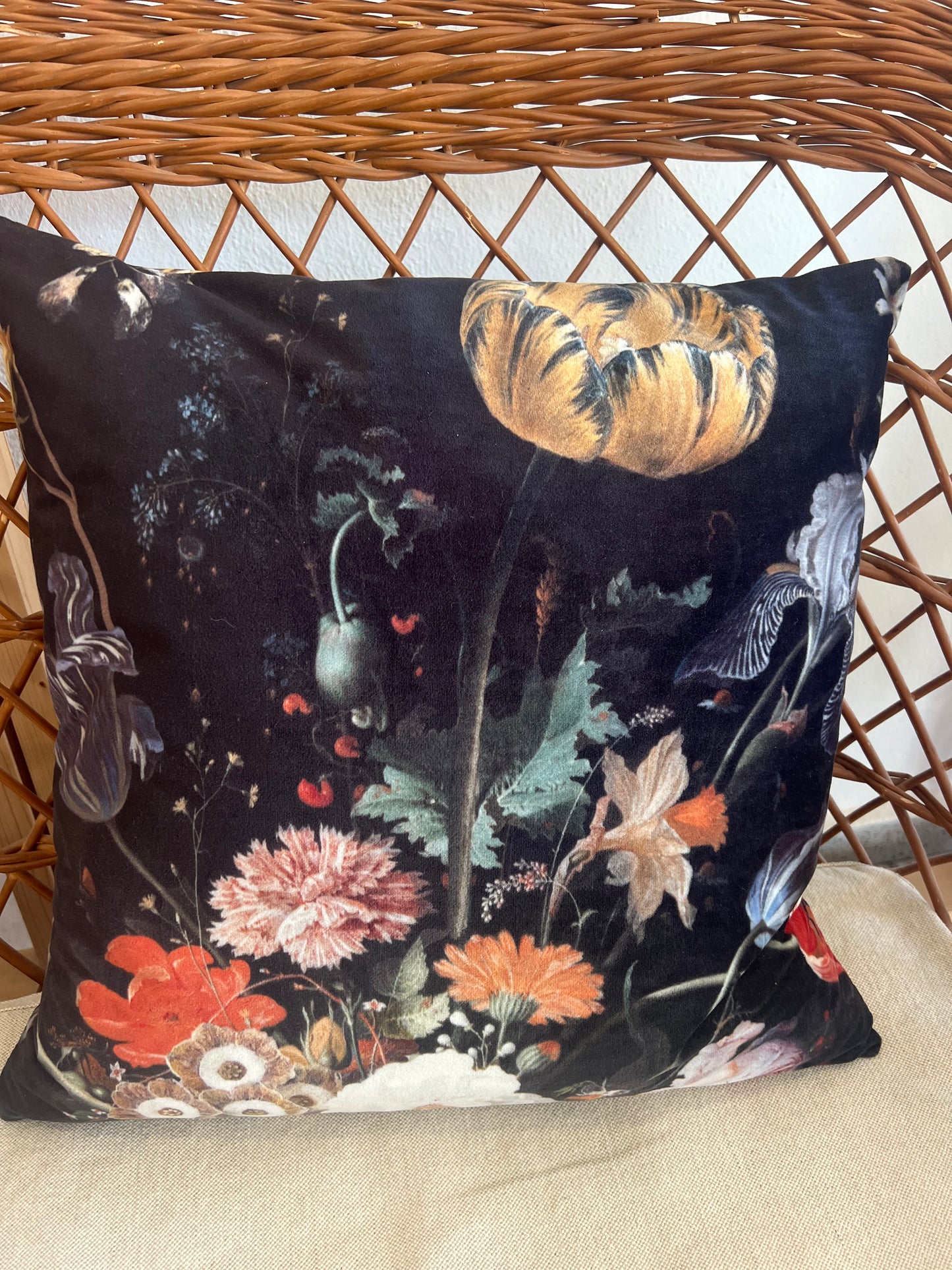 Velvet Print Cushion Cover