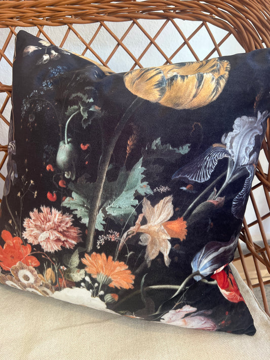 Velvet Print Cushion Cover