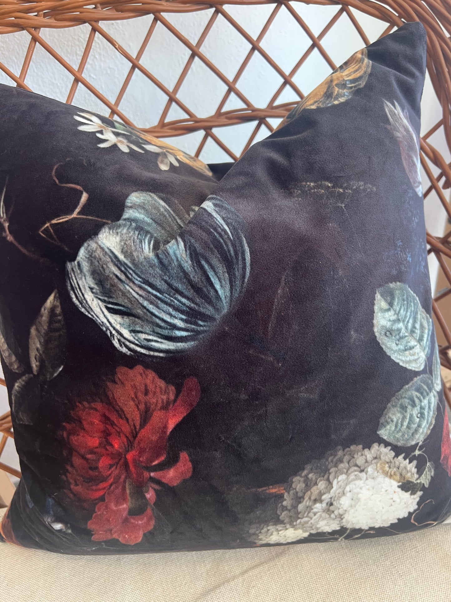 Velvet Print Cushion Cover