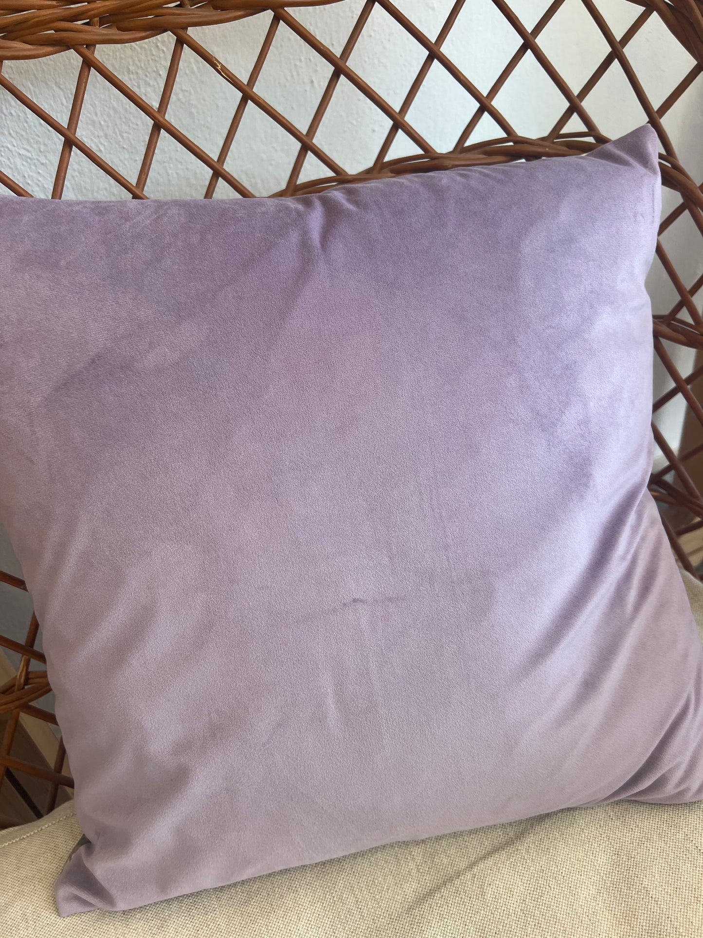 Grey Floral & Velvet Cushion Cover