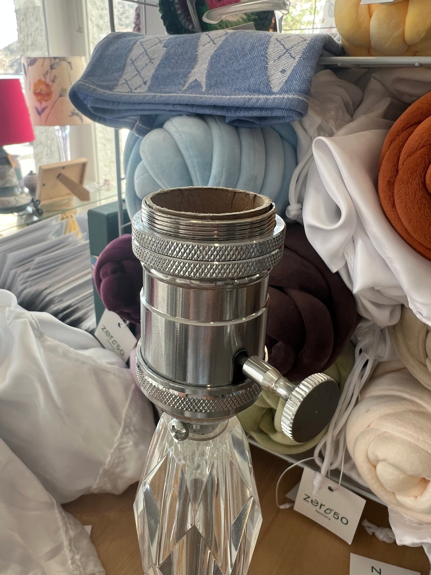Vintage Crystal Glass Table Lamp