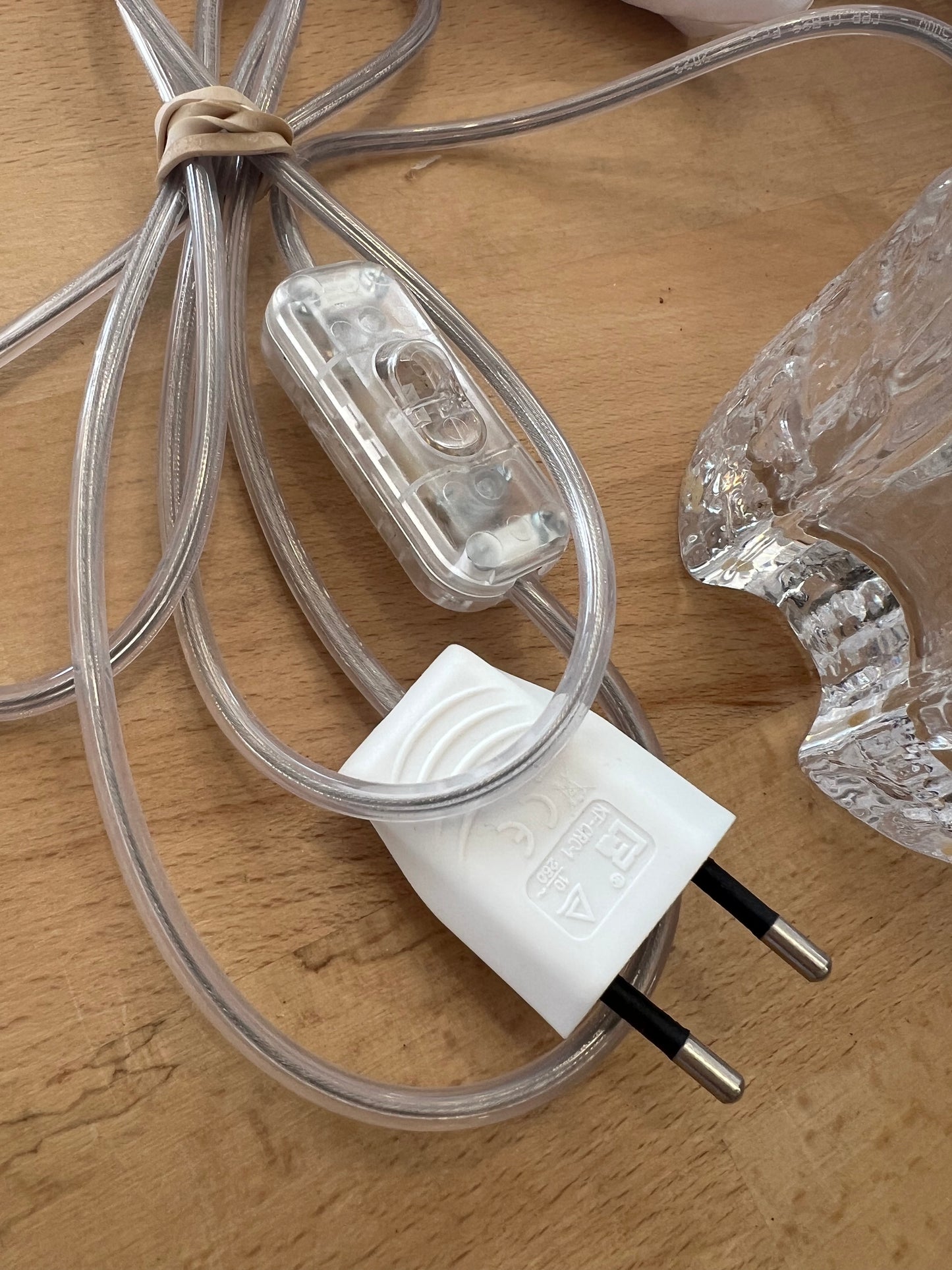 Scandinavian Vintage Glass Table Lamp