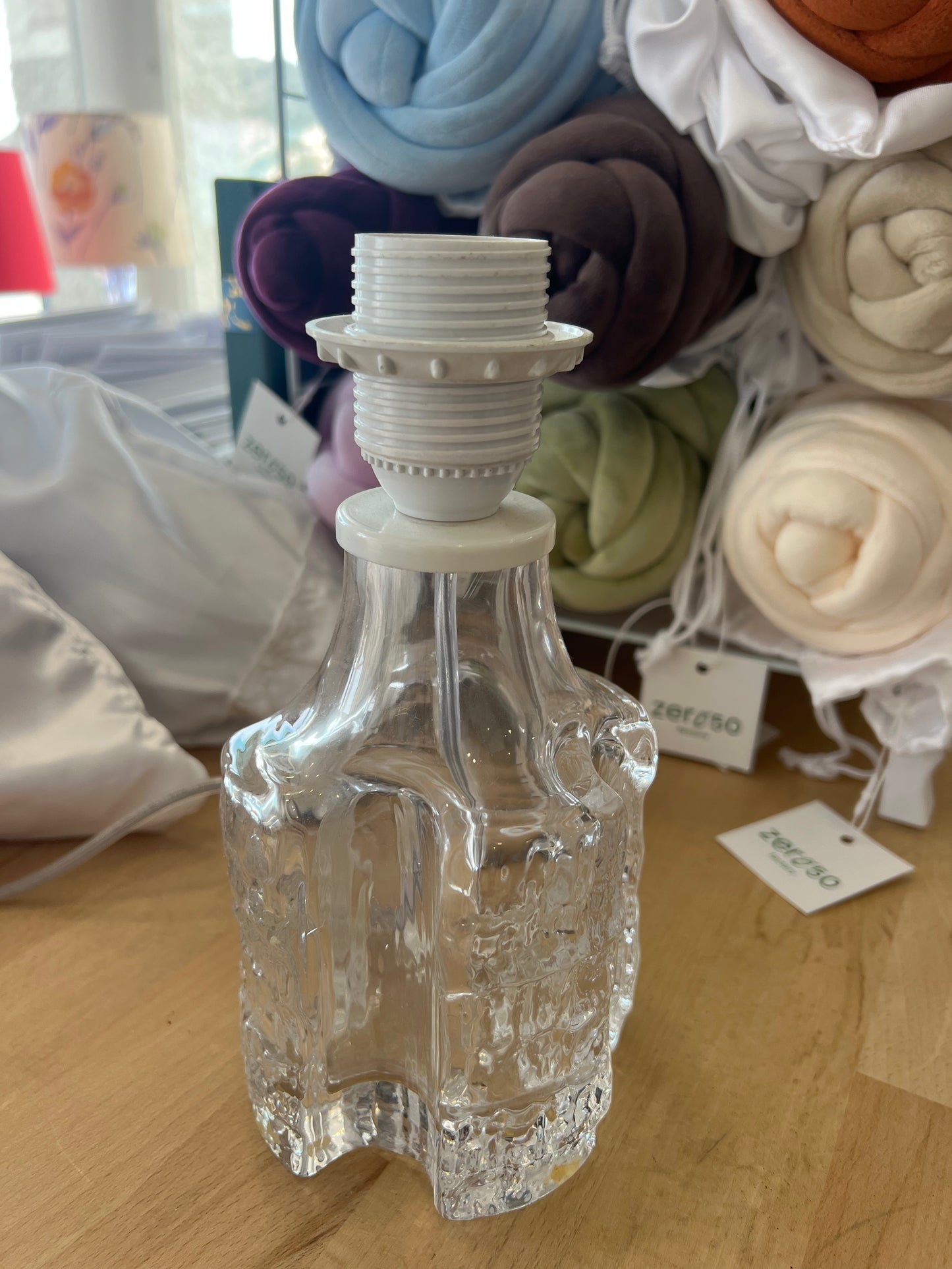 Scandinavian Vintage Glass Table Lamp