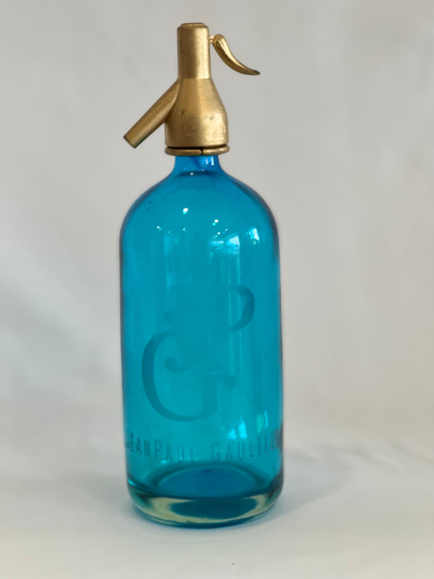 Sifón de soda vintage Jean Paul Gautier (azul)