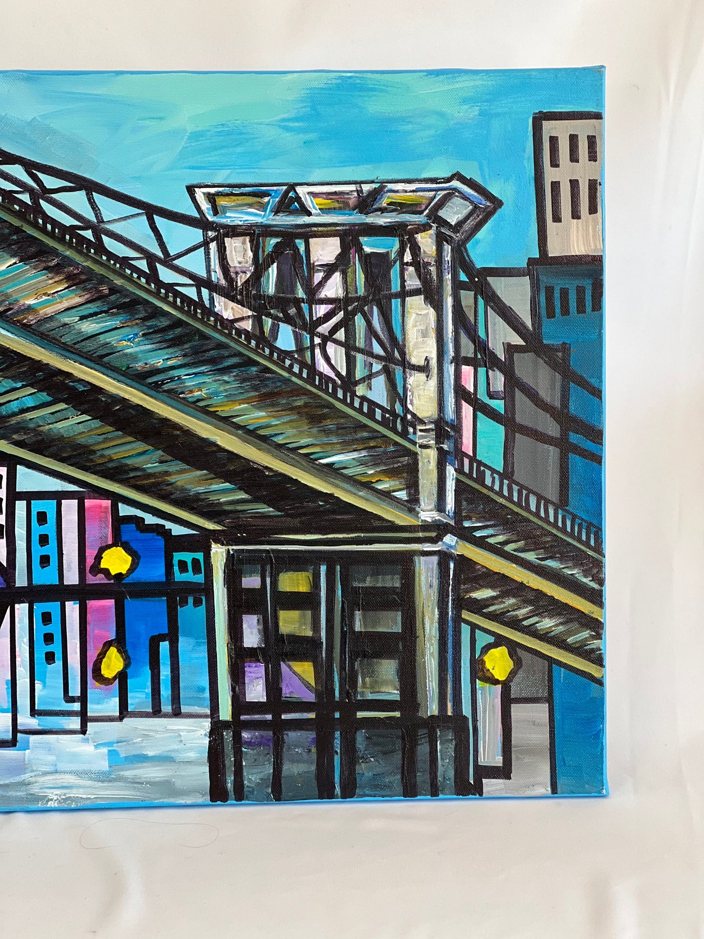 The Bridge, NYC - Acrylic by Javier Fran Korral