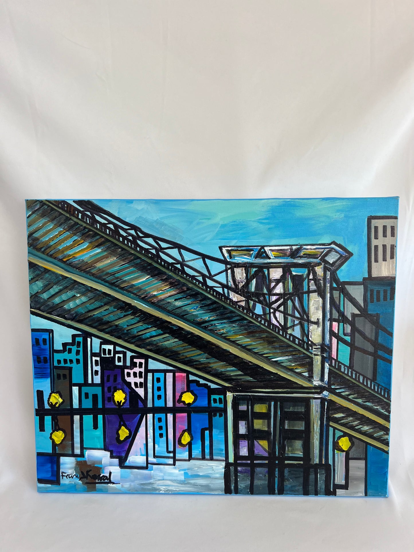 The Bridge, NYC - Acrylic by Javier Fran Korral