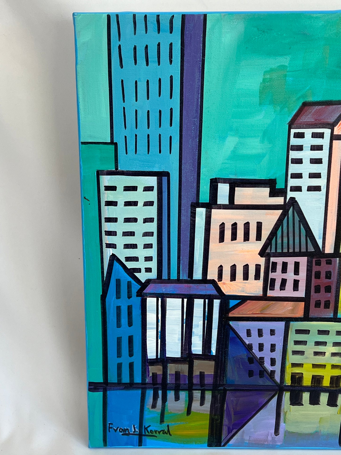 Skyline, NYC - Acrylic by Javier Fran Korral