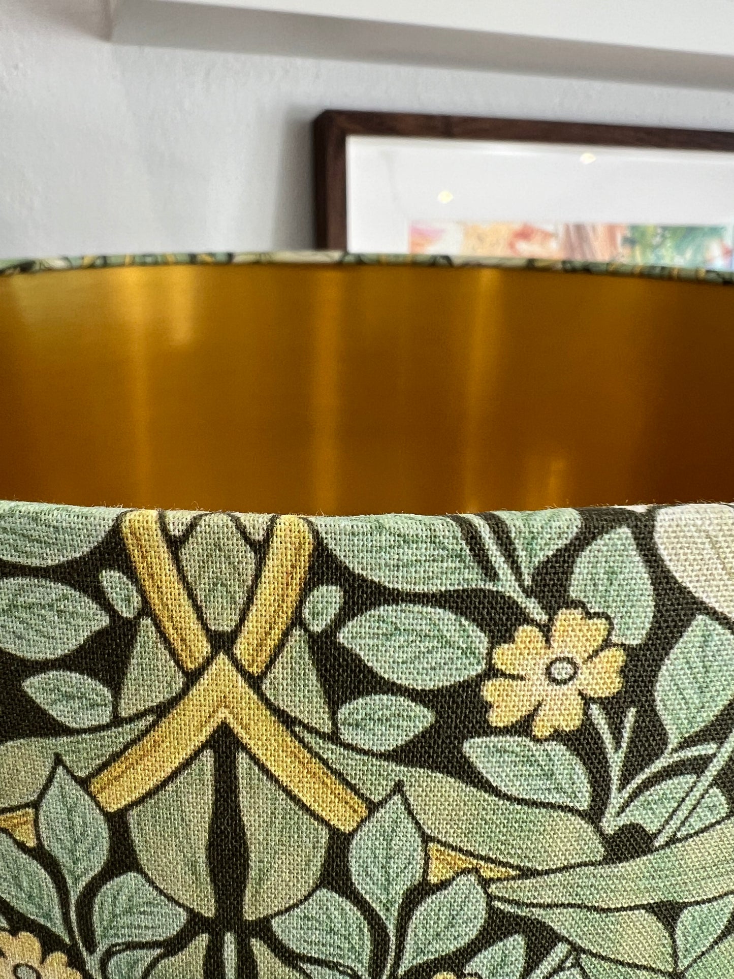 William Morris Print Lampshade with Fringe