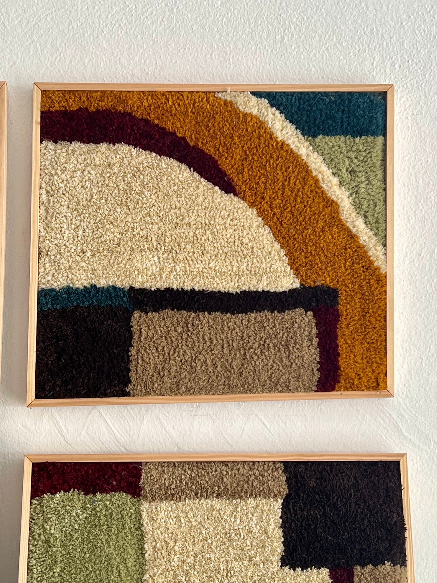 Organic Forms - Tufted Triptych