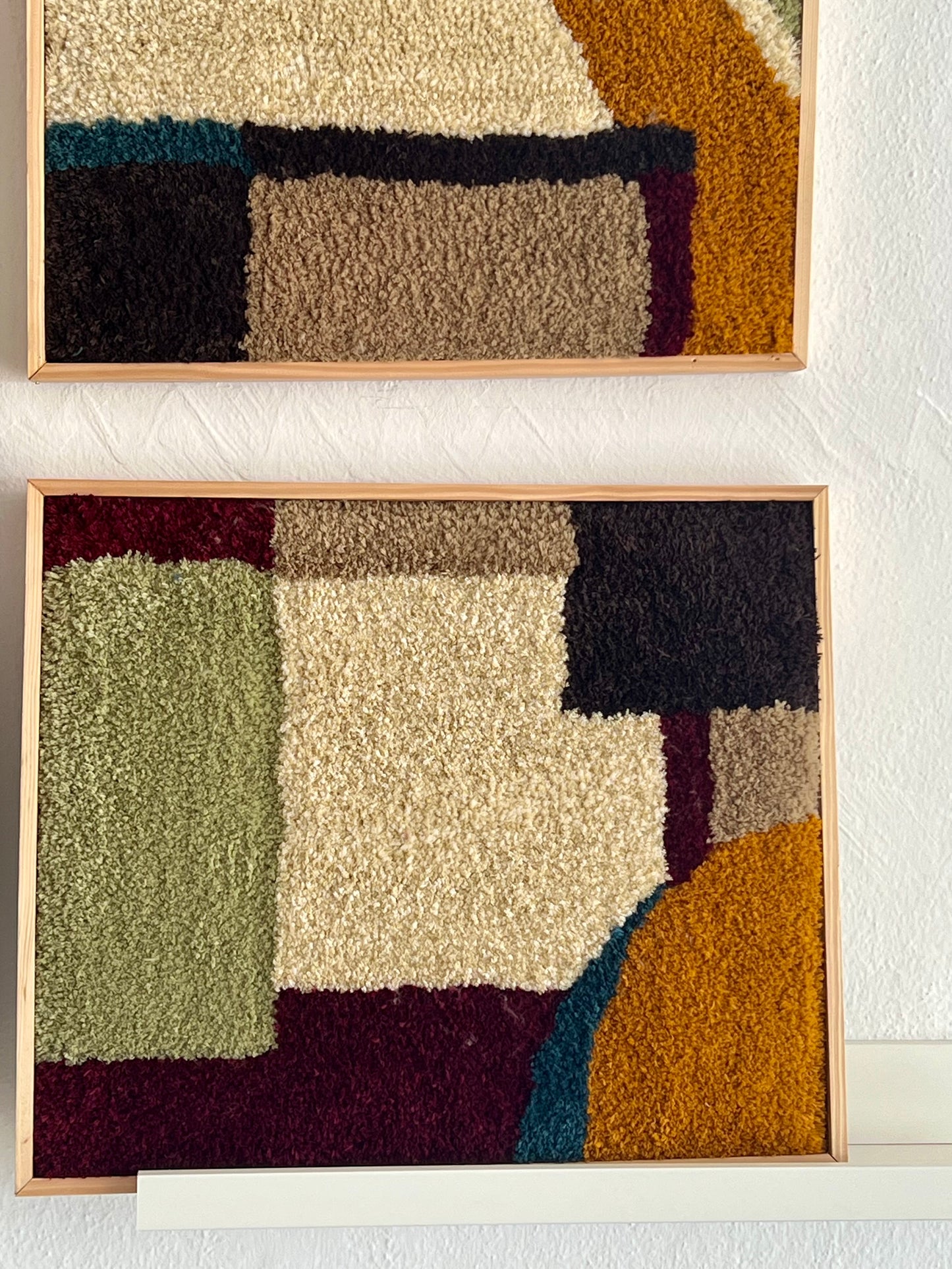 Organic Forms - Tufted Triptych
