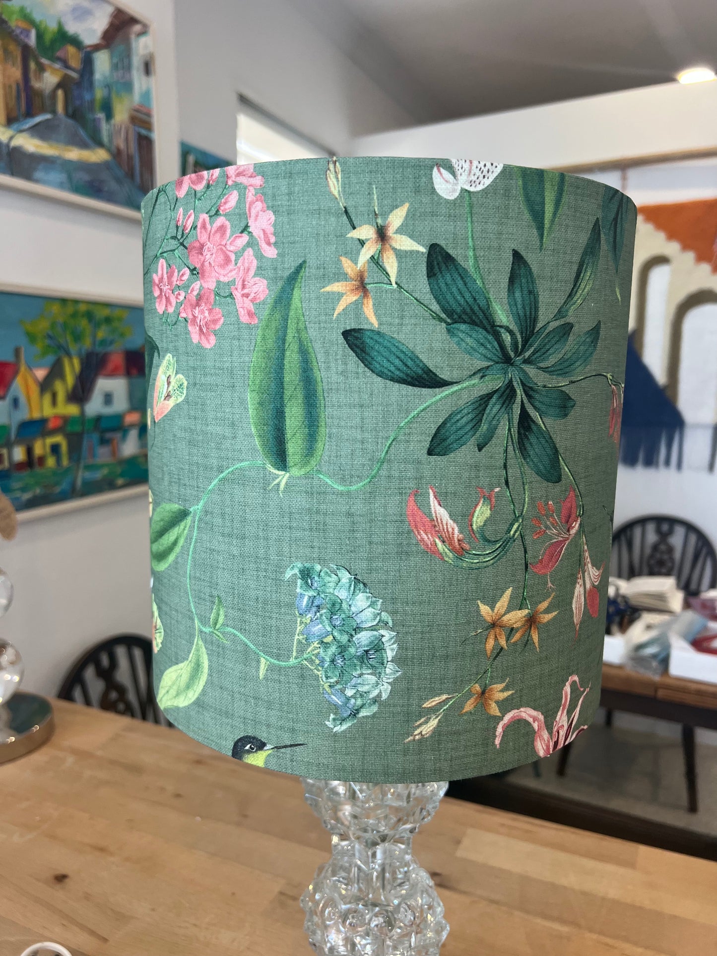 Custom Lampshade - Verde Botanical