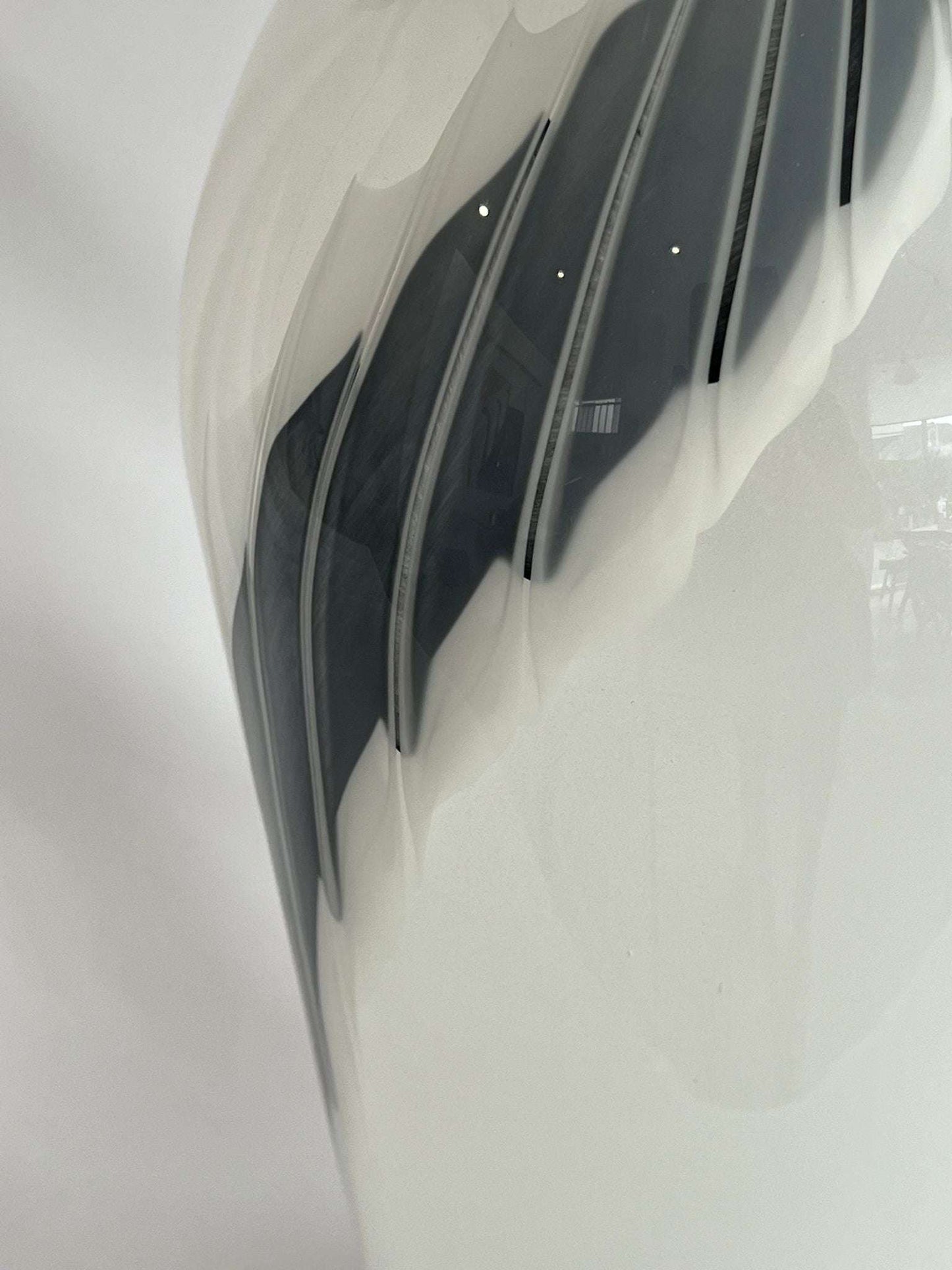 Enlarged motif swirl on Oversized Glass Table Lamp