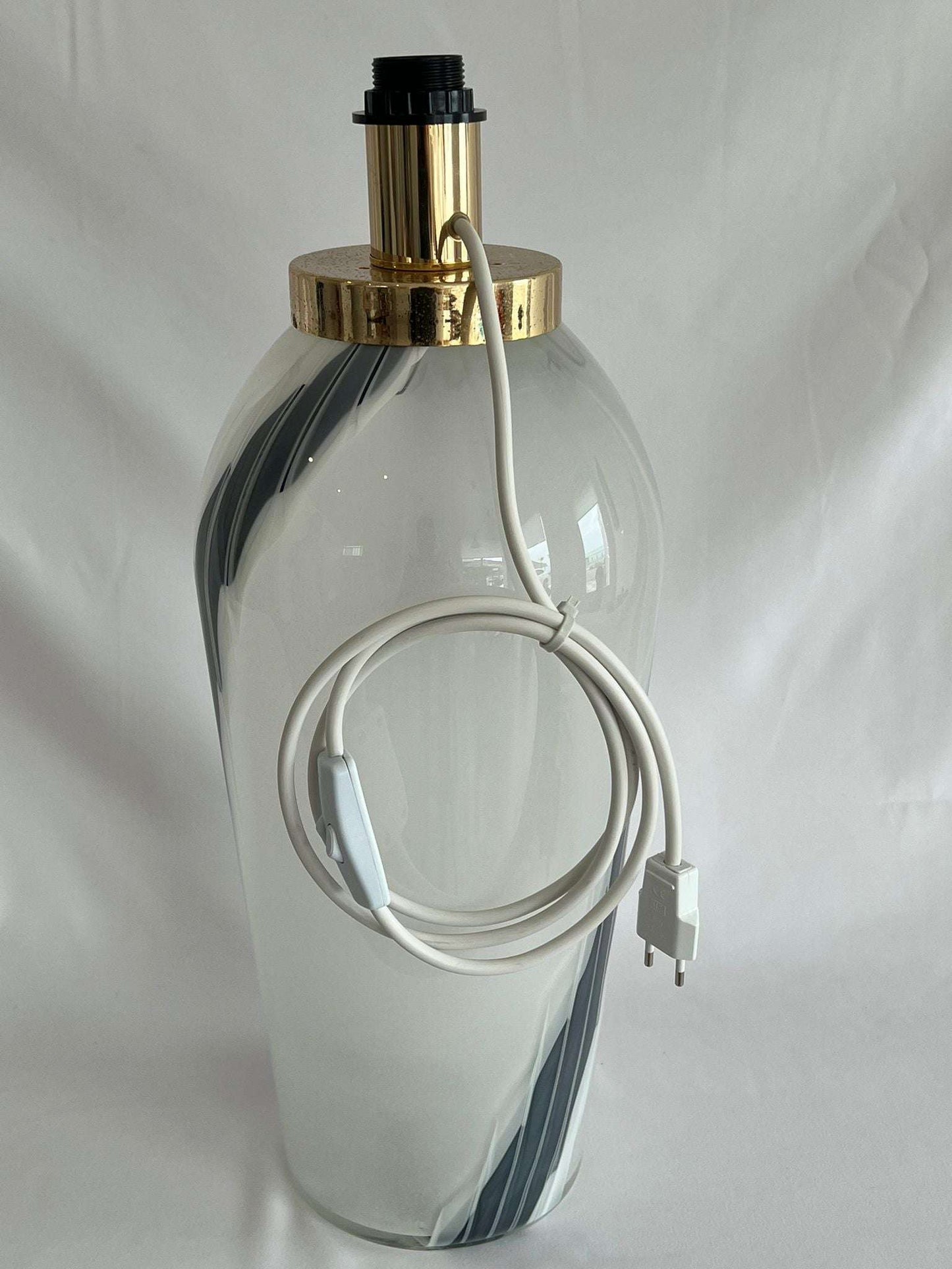 Double switch and new cable on Glass Table Lamp