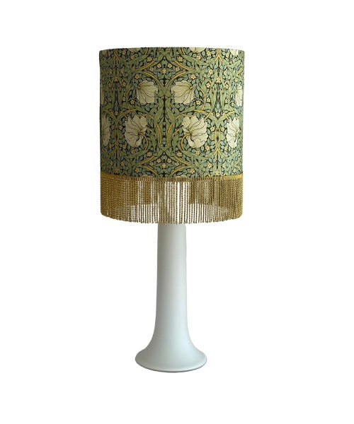 William Morris Print Lampshade with Fringe