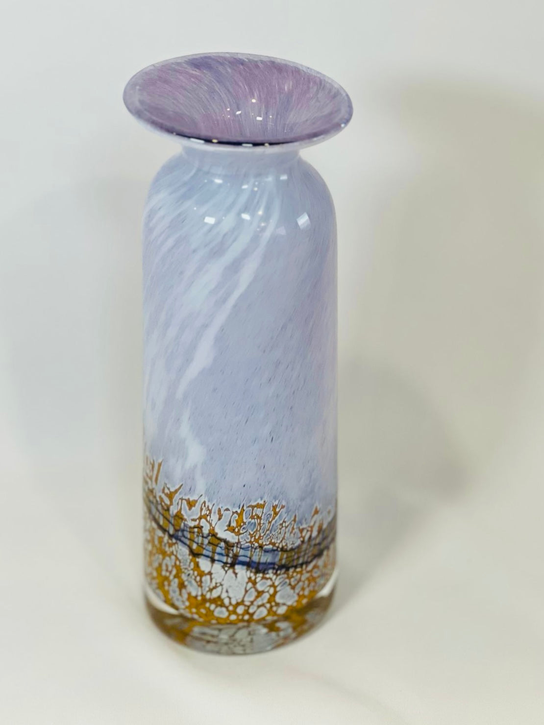 Jarrón sueco de cristal en color lila