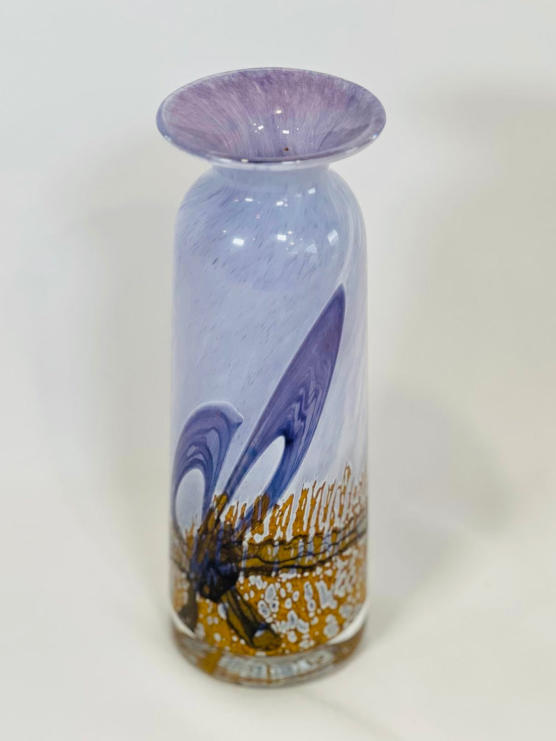 Swedish Glass Vase in Lilac - Ekenäs