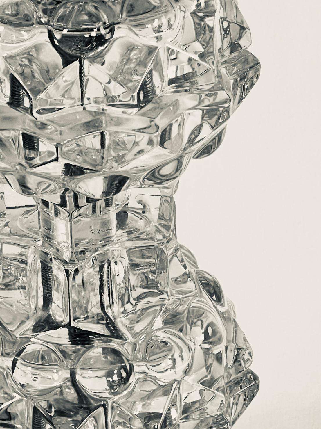 French Retro Tiered Glass Table Lamp